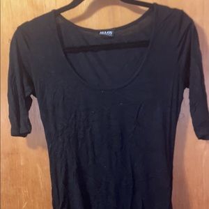 Classy Black Scoop Neck Top